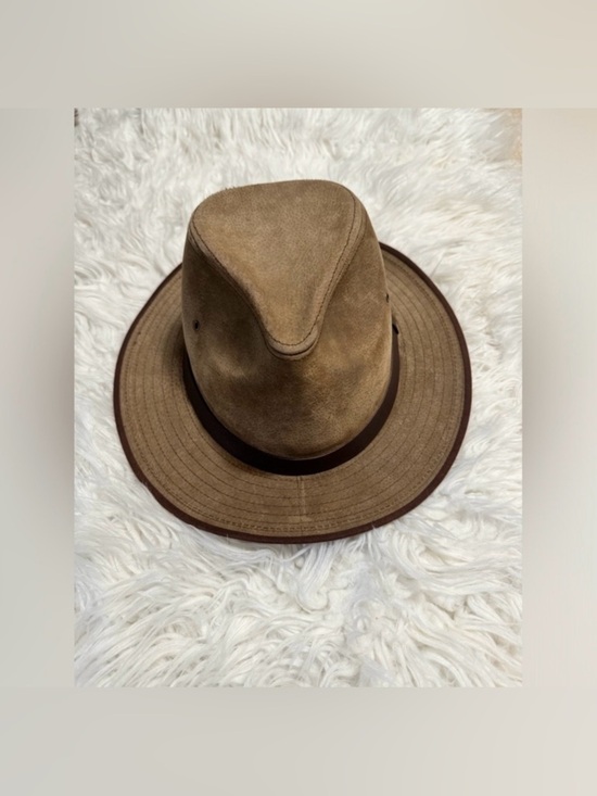 Henschel Women\'s Brown Suede Safari Hat with Leather Band